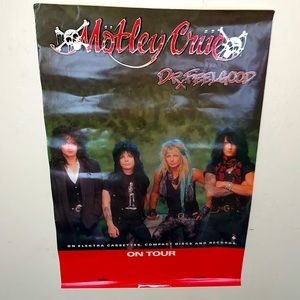 Vintage 1989 Motley Crue Dr. Feelgood Vintage Poster 30” x 20”